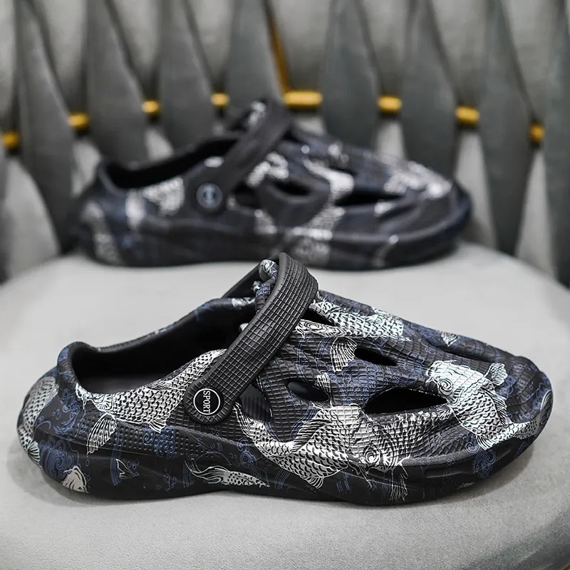 韓國爆款，男星夏季都愛穿，懶人一腳蹬，透氣、防滑、軟底、百搭  適合日常生活的理想鞋子，一鞋兩穿，拖鞋&休閑鞋，外出居家都能應對！